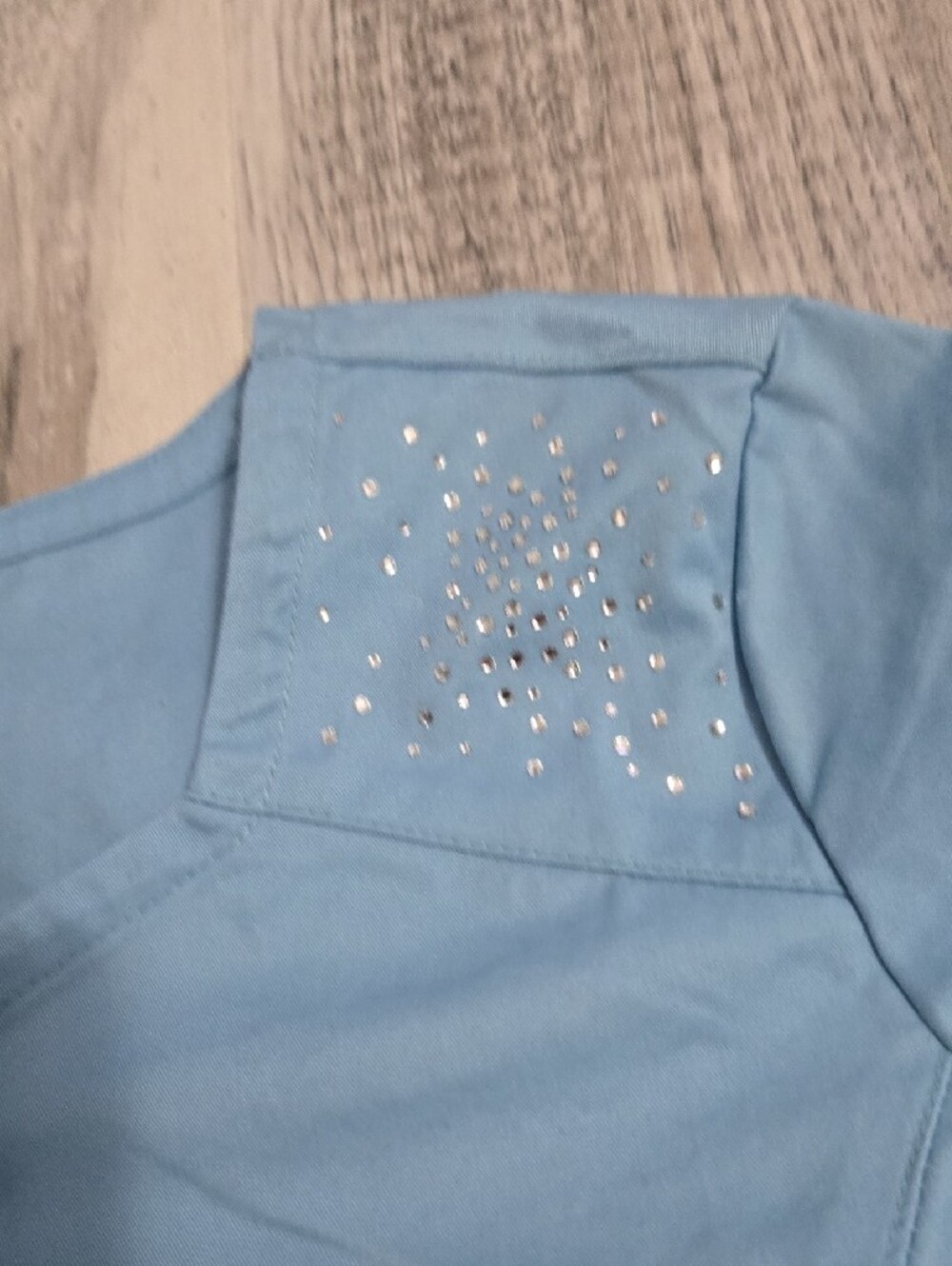 Butter Soft Light Blue Rhinestone Scrub Set - Picture 2 of 7